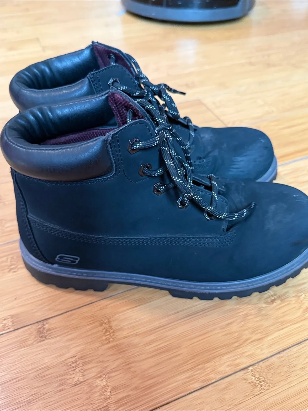 Skechers Black Men's Lace-Up Work Boots